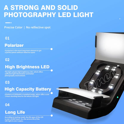 Dental Flash Photography  Light LED Photo Video Flash Light Oral Lamp with Tripod Polarizer Dentist Tool for Dentistry