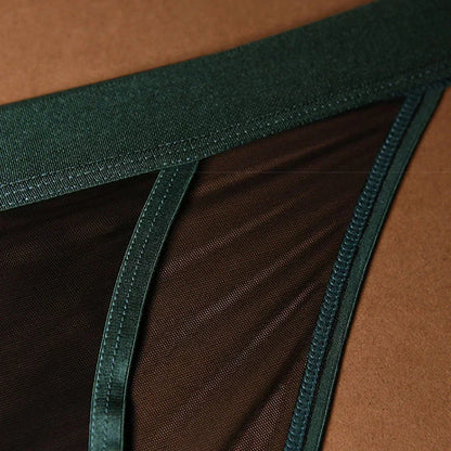 1pc Seamless Wide-brimmed Mesh See Through Sexy Ladies Briefs Shorts Low Waist Underwear Panties For Women