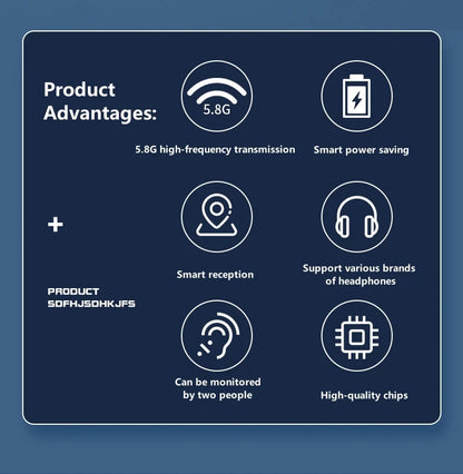 Miwayer 5.8G Wireless In Ear Monitor System Transmitter Receiver System IEM System with Transmitter Receiver Automatic Pairing