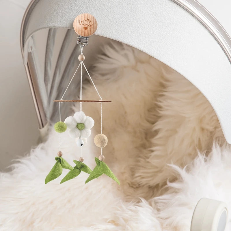 Baby Rattle Toys 0-12Months Newborn Wooden Crib Mobile Bee Toy Music Box Bed Bell Hanging Toy Holder Bracket Bed Bell Baby Gifts