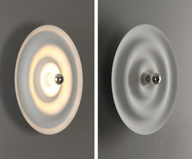 Nordic modern circular wall lamp background wall staircase corridor entrance designer water ripple decorative lighting fixture