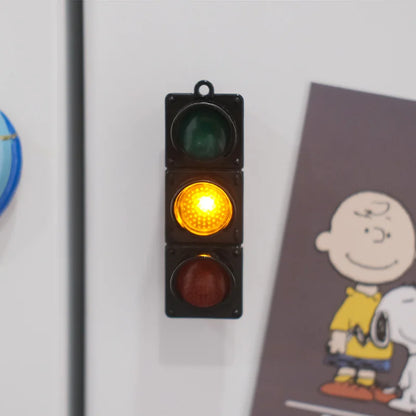 INS Glowing Magnetic Fridge Stickers Light Traffic Light Luminous Light Box Creative Refrigerator Sticker Magnets Home Decor