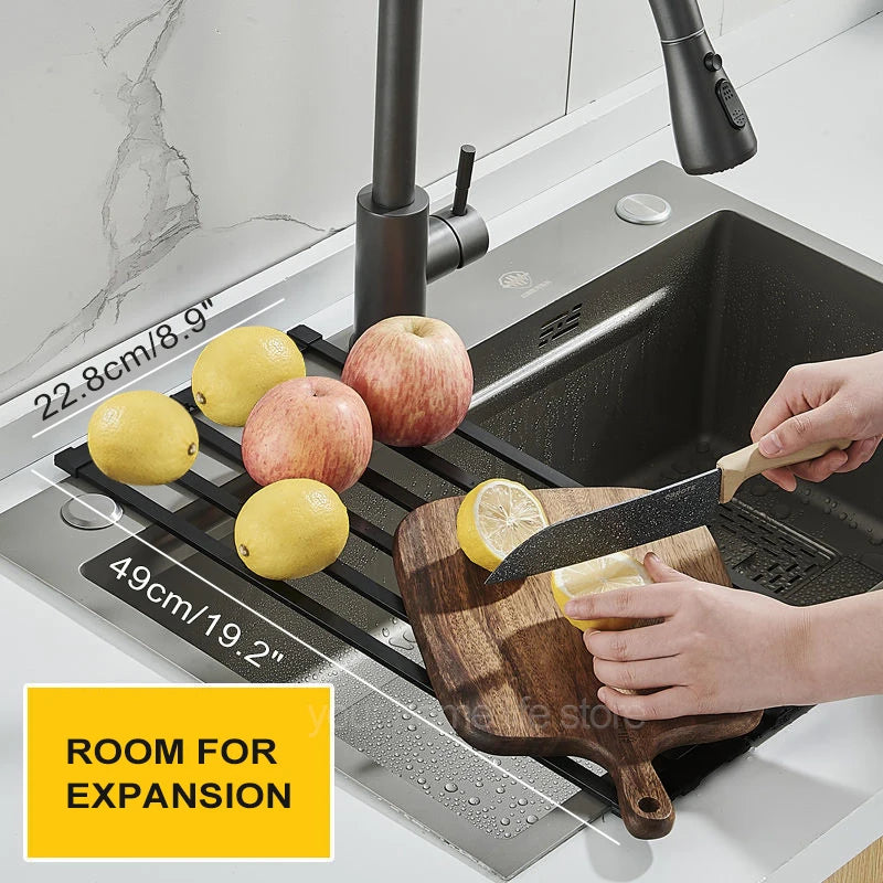 Roll up Dish Drying Rack Over The Sink for Kitchen Portable Aluminum Dish Rack Foldable Dish Drying Racks No rust No mildew New