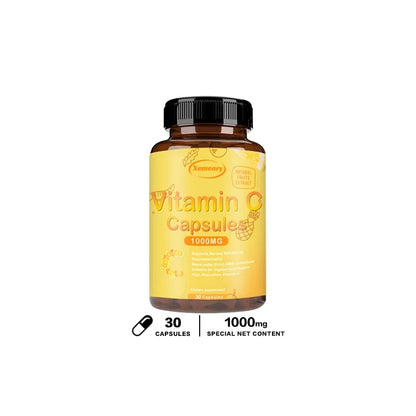 Vitamin C Capsules 1000mg - Supports Dental and Skin Health, Improves Immunity, Prevents Cancer, Antioxidant