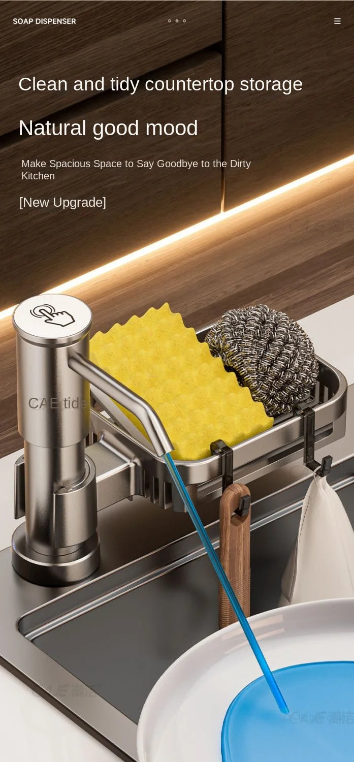 Kitchen sink soap dispenser sink detergent press household washing basin soap extension tube detergent pressurizer