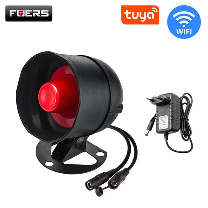 Fuers WIFI Tuya Smart Alarm System Siren Speaker Loudly Sound Home Alarm System Wireless Detector Security Protection System