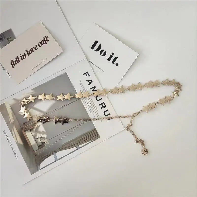 Fashion Retro Metal Accessories Fedora Belt Accessories Men Women Hats Straw Hat Accessories Belt Chain Decoration