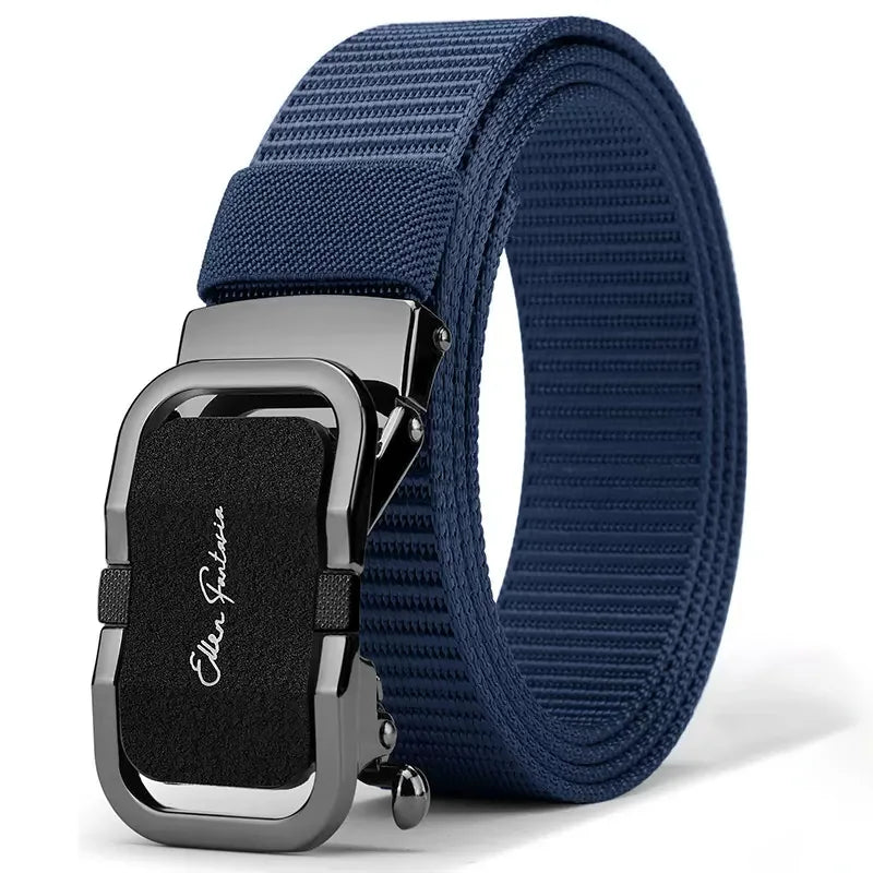 Men's Belt Jeans Belt for Men Tactical Belt Nylon Belt Metal Buckle Automatic Belt Casual Style