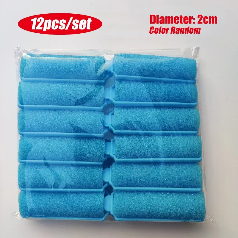 6-14pcs Soft Magic Sponge 6 Sizes Foam Hair Rollers DIY Hairdressing Tool Kit Women Styling Not Hurt Hair Heatless Curlers