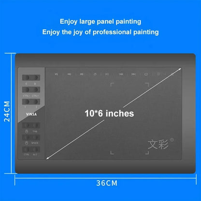 10*6 Inch Portable Digital Tablet Connect Mobile Phone Digital Pressure Drawing Tablet Interactive Graphic Tablet For Drawing