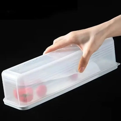Fresh Box Refrigerator Storage Boxes Scallions Food Container with Lid Cold Crisper Sealed Kitchen Fresh Fruit Fridge Organizer