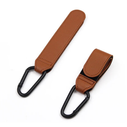 Leather Shopping Cart Hooks Trolley Hooks PU Adjustable Stroller Hooks Motorcycle Hooks Accessories