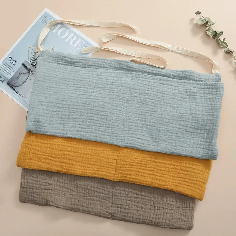 Portable Baby Crib Storage Bag Diaper Caddy Nappy Organizer Newborn Bed Headboard Diaper Storage Kids Baby Items Bedding