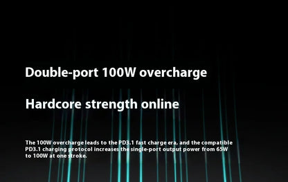 New PD100W Power Bank 30000mAh Large Capacity Two-way Fast Charging Portable Powerbank Laptop External Spare Battery for Macbook