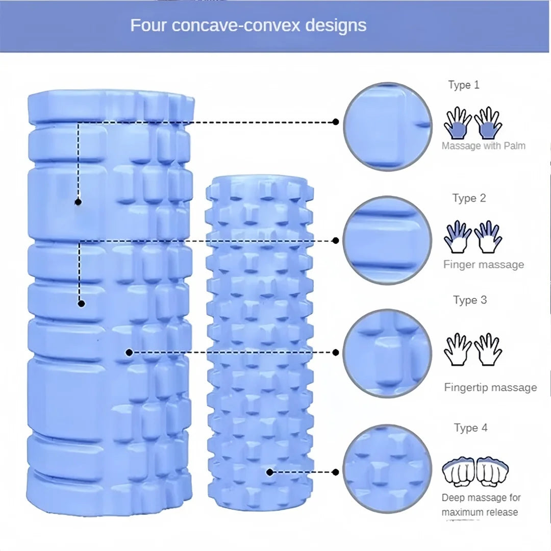 Hollow Yoga Column Foam Three-dimensional Floating Roller for Pilates Yoga Exercise Fitness Relaxation Muscle Massage Stick Club