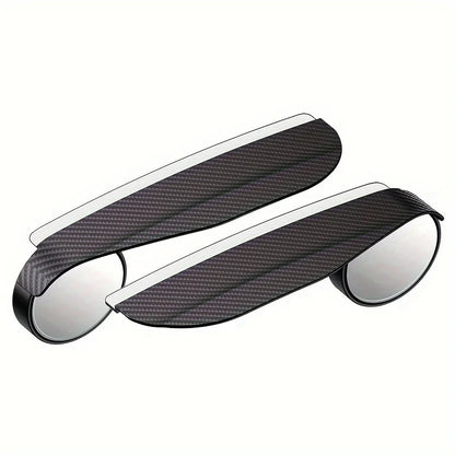 2pcs Car rearview mirror, rain eyebrow, small round mirror, integrated reflector, reverse mirror, rain shield