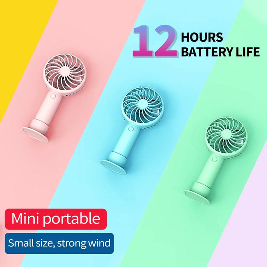 Mini Portable Fans Handheld USB Rechargeable Quiet Handheld Fans Air cooler Outdoor Travel Hand Fan ventilateur portable Fan