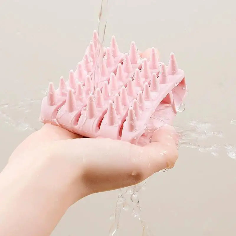 Scalp Massager Shampoo Brush Hair Washing Scalp Brush Soft Silicone Scalp Massager Hair Comb For Dandruff Removal Shampoo Brush