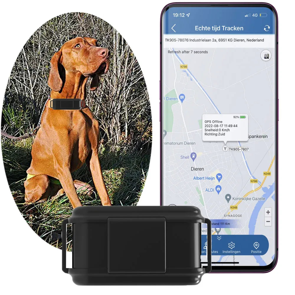 Pet GPS Tracker Hunting Dog 4G GPS Tracker for Animal Hound Dog GPRS Locator 3000mAh Battery Waterproof Free Web APP