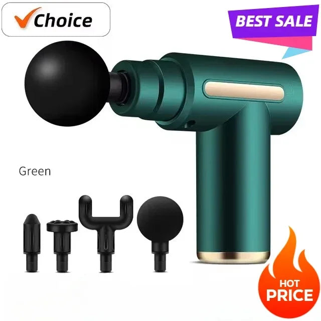 Portable Button Fascia Gun Deep Tissue Massage Mini Lightweight and Adjustable Speed Massage Equipment Suitable for the Body