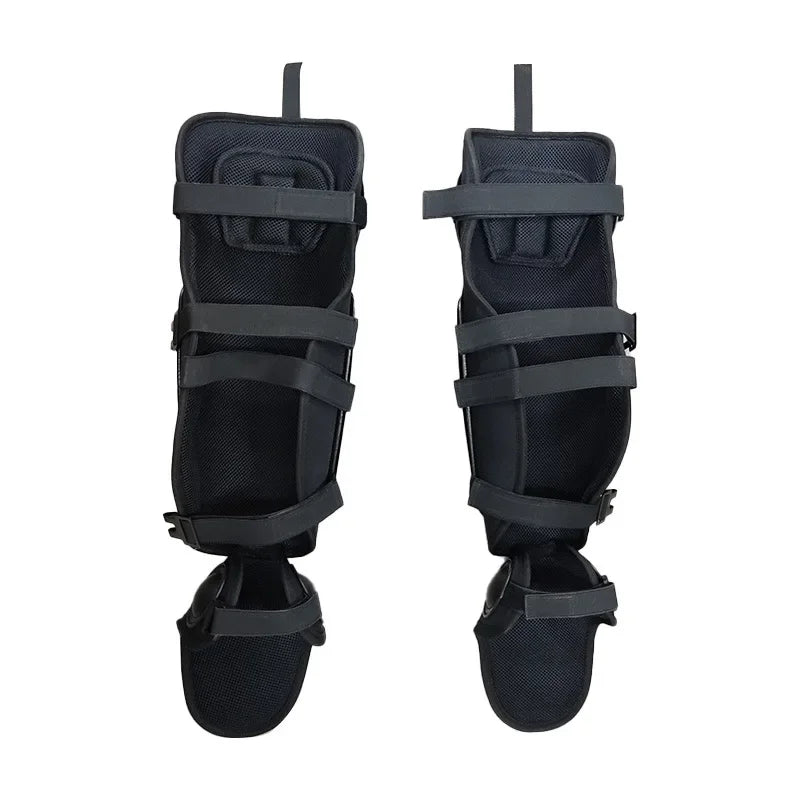 Tactical Leg Armor Guards Protection Stop Riot Legs Armour Full Body Protective Leg Knee Pads for Security Guard Vest Equipment