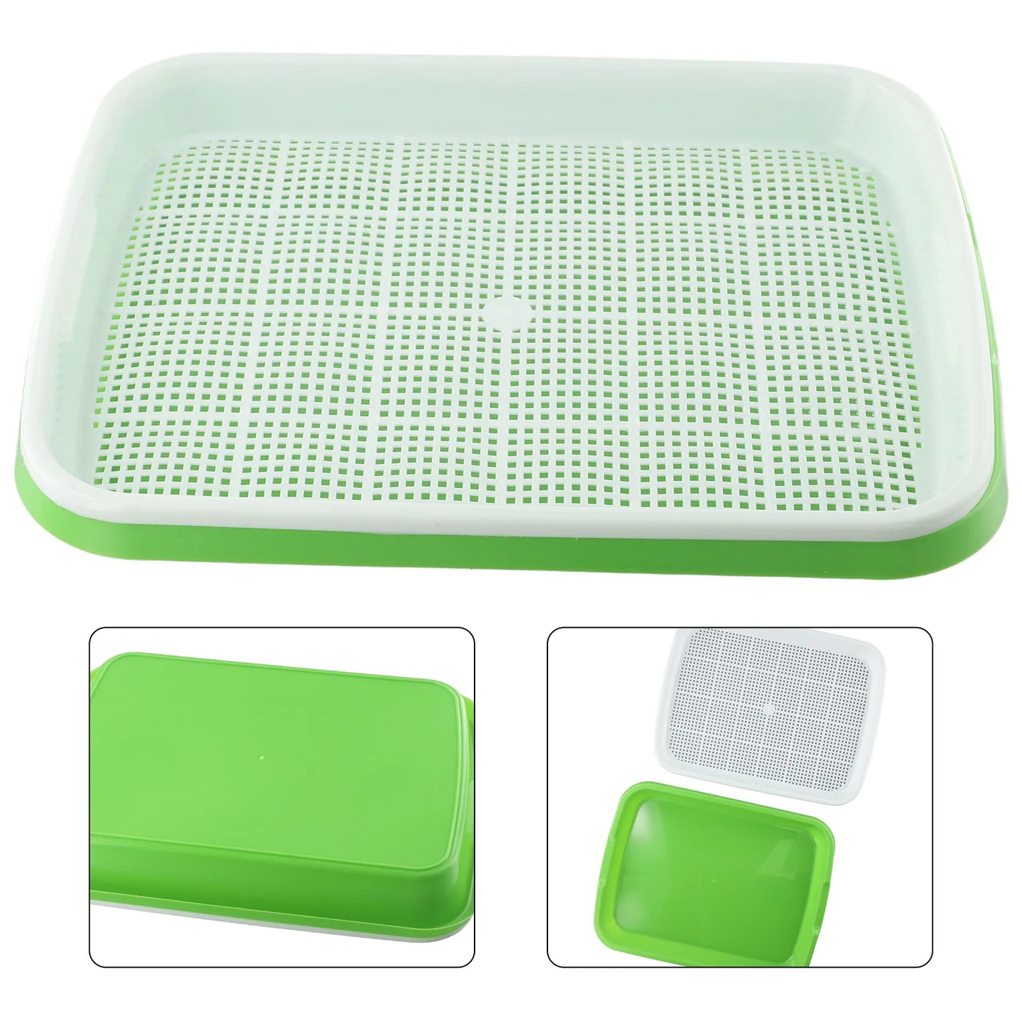 Microgreens Sprouter Tray Hydroponic / Sprouting Tray For Sprouts Vegetable Horticultural Garden DIY Nursery Potted