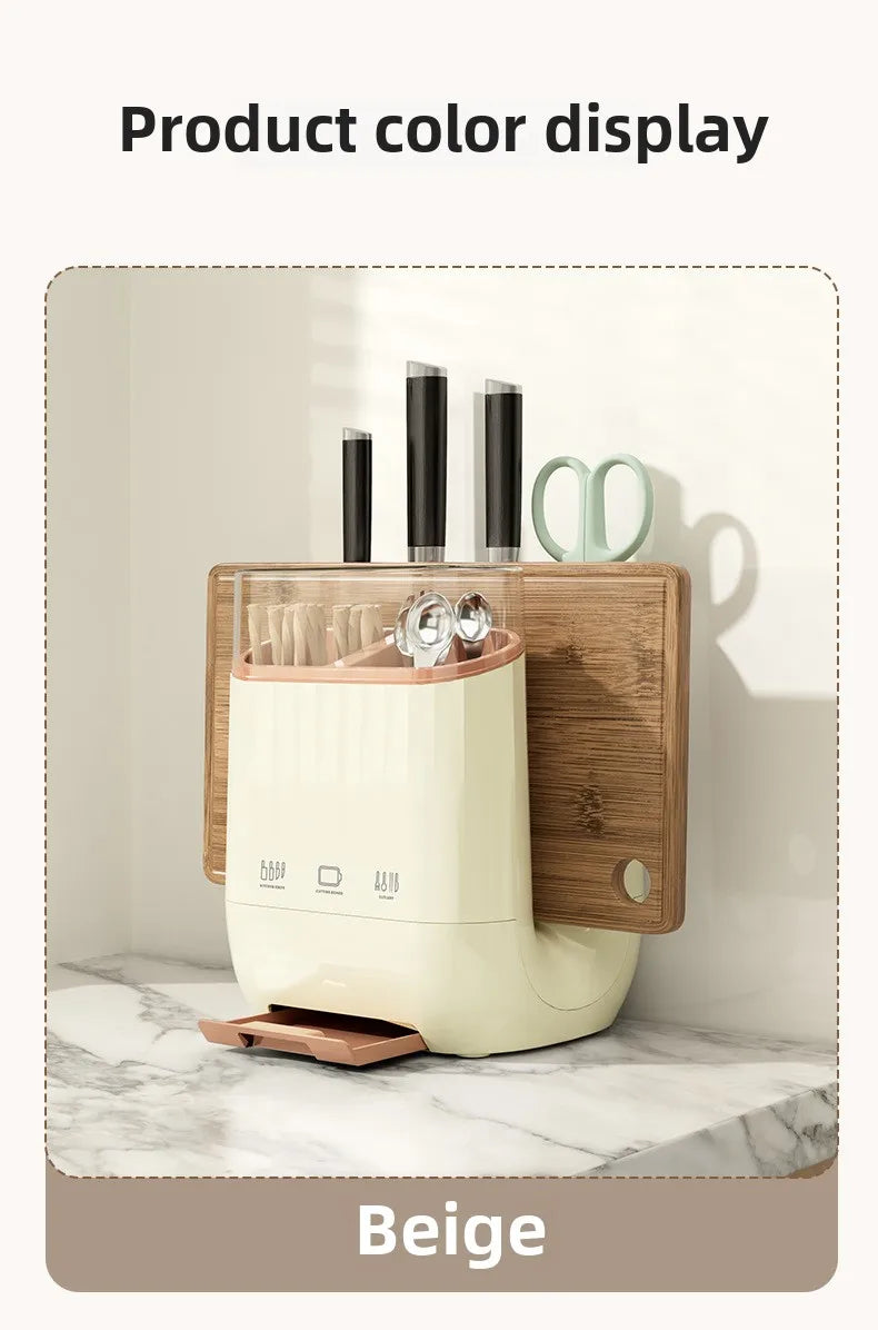 Kitchen shelf, household vegetable board storage rack, countertop drain, chopstick holder, cutting board, integrated knife holde