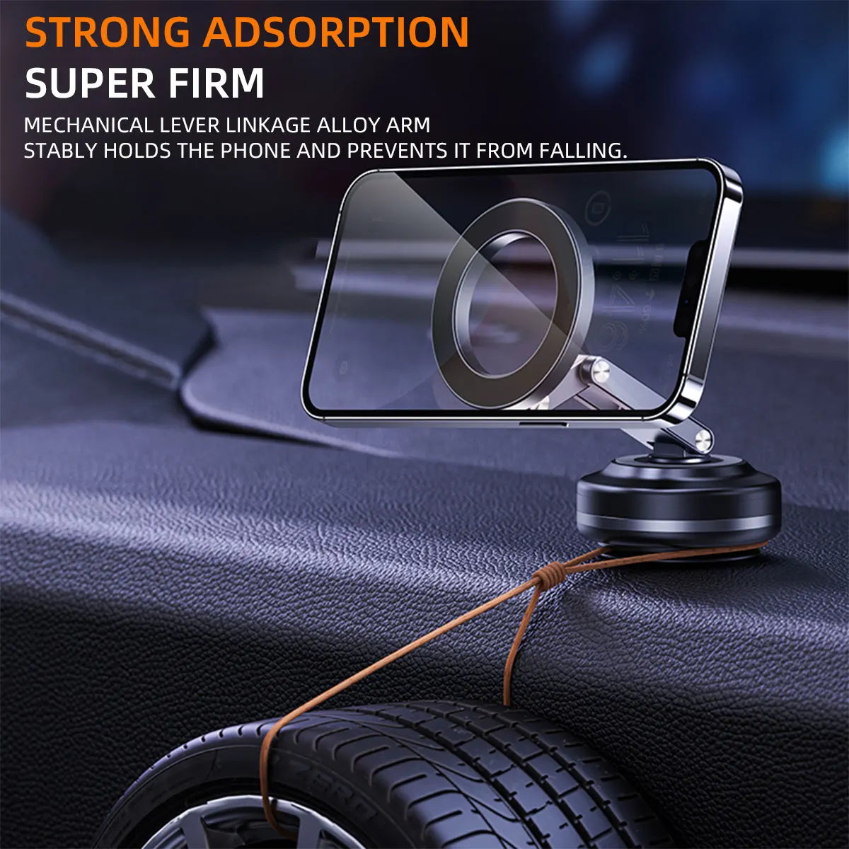 Magnetic Car Mobile Phone Holder Mount Foldable 360 Degree Rotating Vacuum Adsorption Smartphone Holder Multifunction