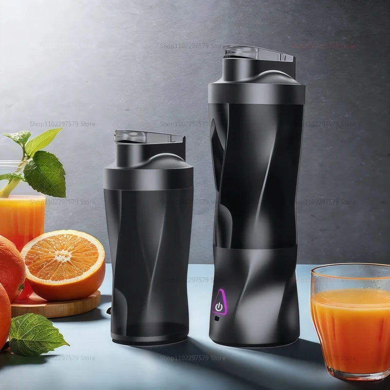 Portable Juicer Blender Cup 700ML USB Rechargeable Outdoor Smoothie Maker Fresh Fruit Mixer with 4 Blades for Travel and Sports.