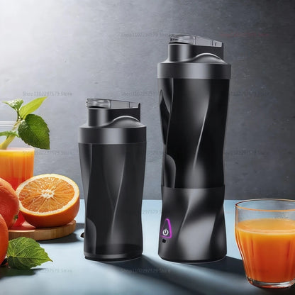 Portable Juicer Blender Cup 700ML USB Rechargeable Outdoor Smoothie Maker Fresh Fruit Mixer with 4 Blades for Travel and Sports.