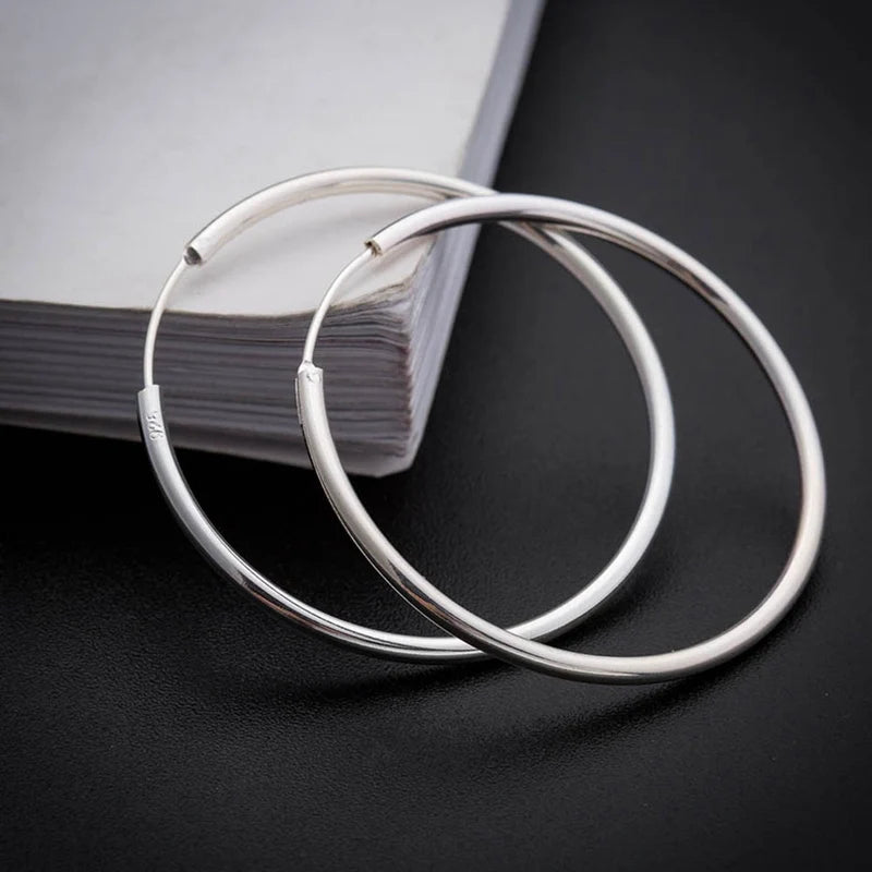Women 3-7cm Small Big Circle Hoop Earrings Statement Ear Ring Fashion Jewelry Gift