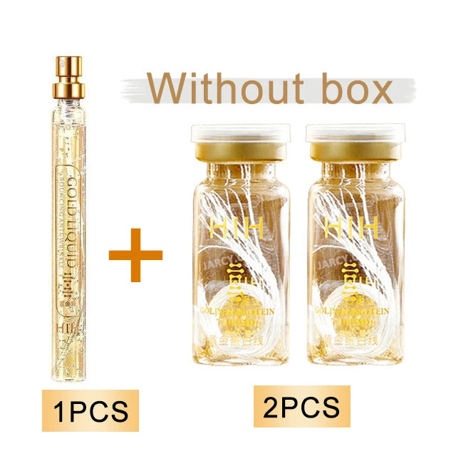 Korea 24k Care Serum Active Collagen Silk Care Lifting Firming Set Hyaluronan Silk Line Moisturizing Essence Firming Skin Care