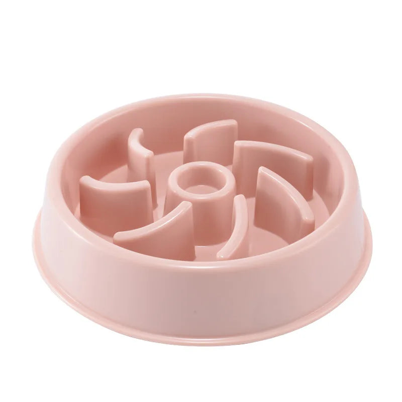Pet Slow Food Bowl Anti-choking Feeder PP Plastic Dish Bowl Home Dog Eating Plate Anti-gulping Feeding Supplies