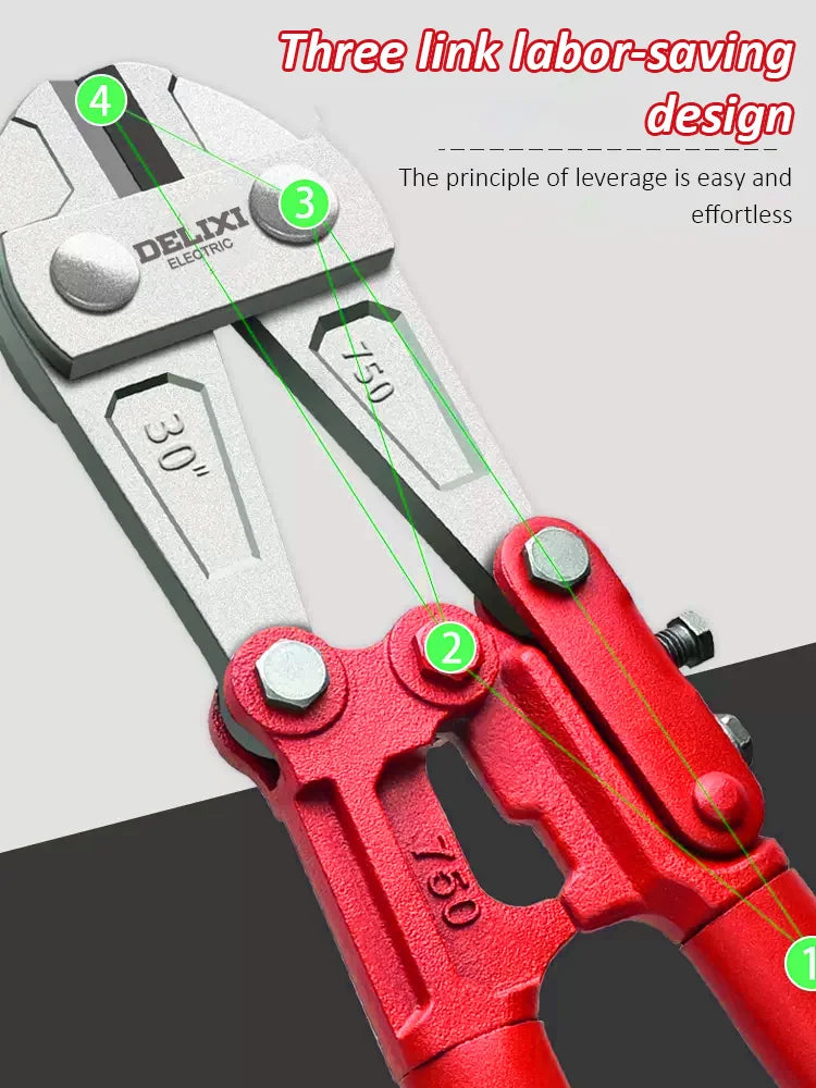DELIXI ELECTRIC Rebar Pliers Wire Cutters Wire Breaker Scissors Multi-functional Labor-saving Wire Shears Cutting Wire Pliers