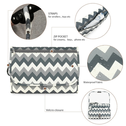 Changing Pad Detachable Travel Changing Pad Fully Padded Lightweight & Waterproof Diaper Changing Pad Baby Shower Gifts