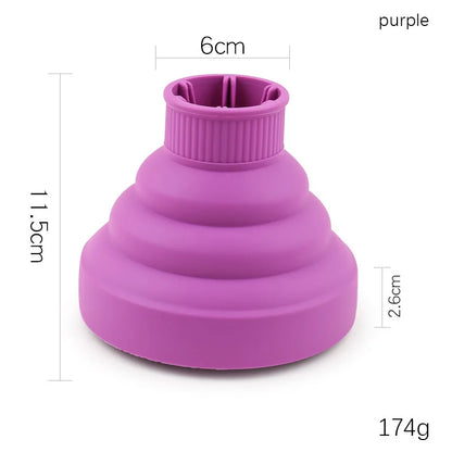 1pc silicone hair dryer diffuser cover foldable heat-resistant curly hair dryer styling accessories Special for real hair wigs