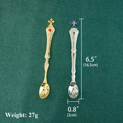 HT Church Product Religion Accessory Gold Plated Orthodox Holy Water Spoon Religious Rituals for Church Decoration