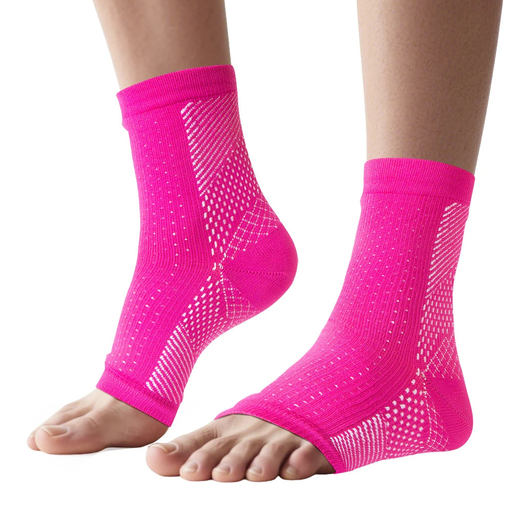 1Pair Neuropathy Socks - Compression Diabetic Toeless Foot Sleeves for Ankle Gout, Plantar Fasciitis Relief Brace for Men Women