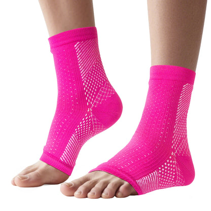 1Pair Neuropathy Socks - Compression Diabetic Toeless Foot Sleeves for Ankle Gout, Plantar Fasciitis Relief Brace for Men Women