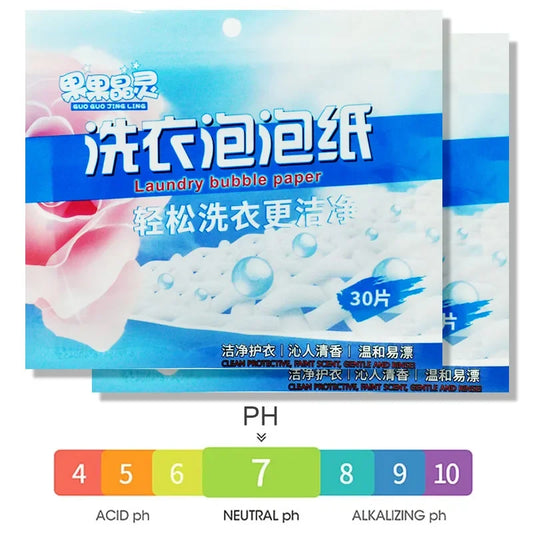 30-180PCS Laundry Detergent Sheets Easy Dissolve Laundry Tablets Strong Deep Cleaning Detergent Laundry Soap for Washing Machine