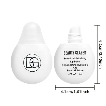 BEAUTY GLAZED Nourishing Lip Balm with Plant Squalane and Amino Acids, Natural Oil-Based, Long-Lasting Moisture Plant Squalane