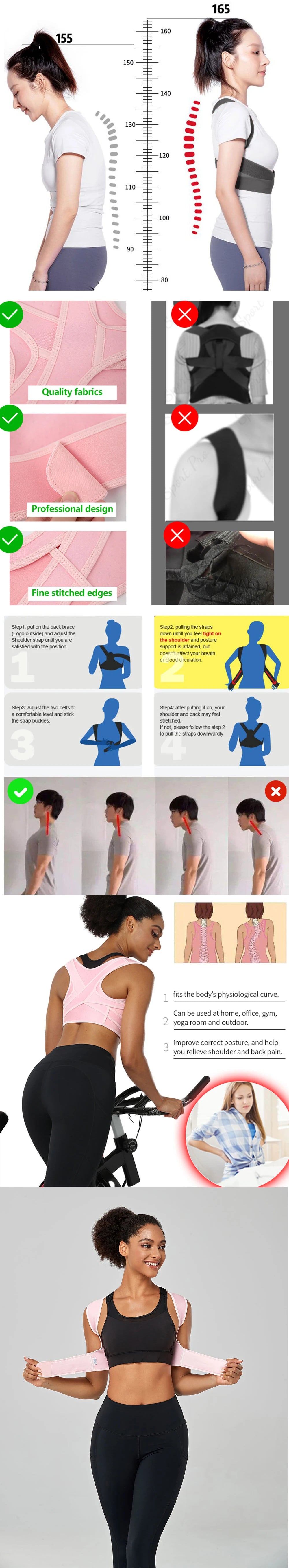 Posture Support Back Brace for Clavicle, Back Straightener Keeps Your Back Straight From Slouching, Comfortable Posture Trainer