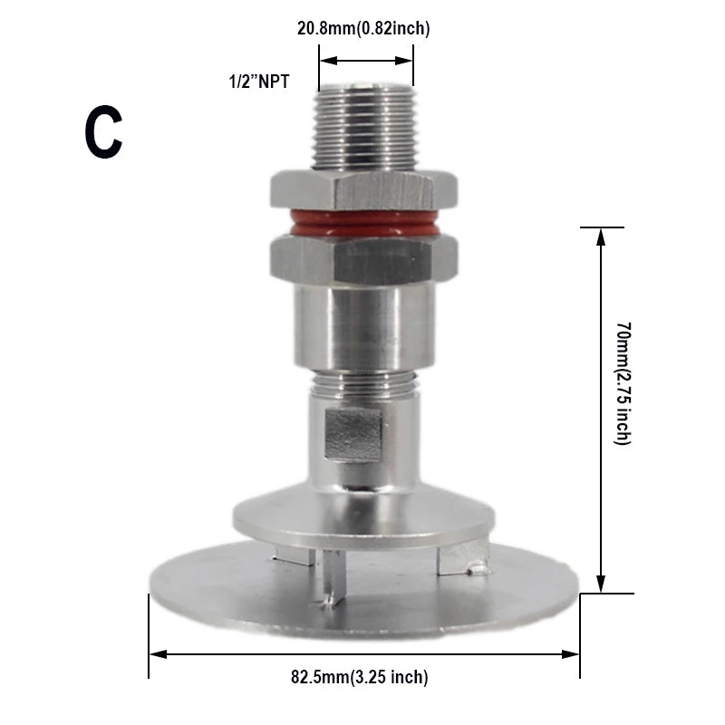 Homebrew Kettle/Keg Sparge Plate with 1/2" Male NPT Stainless Steel 304 Beer Brewing Equipment Mash Tuns