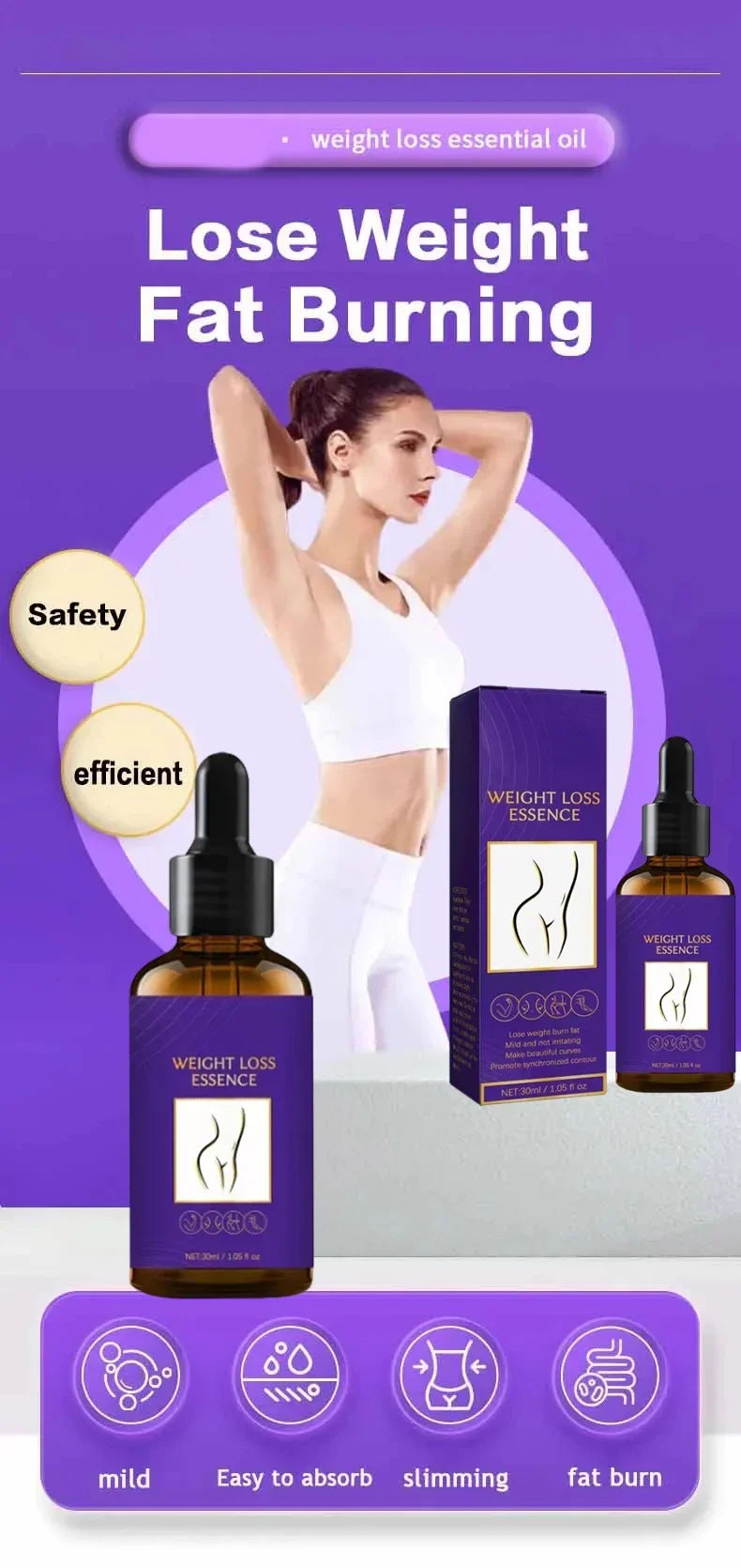 Body Care Essential Oil for Cellulite Reduction and Body Sculpting