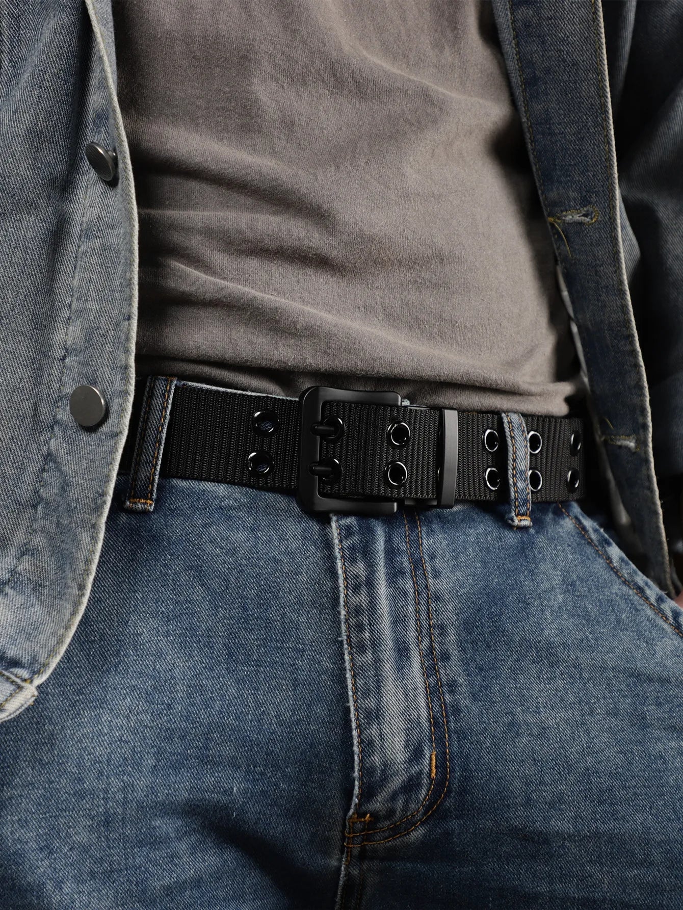 Lengthened needle buckle canvas belt belt man belt simple business students young  belt women with fat cloth belt