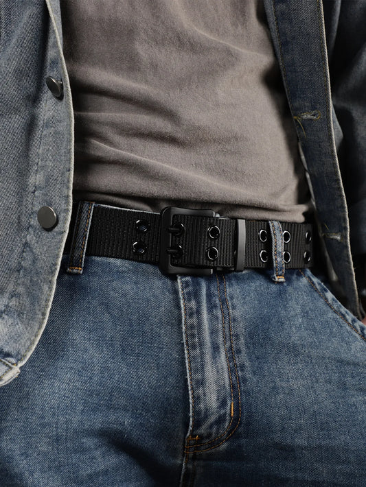 Lengthened needle buckle canvas belt belt man belt simple business students young  belt women with fat cloth belt