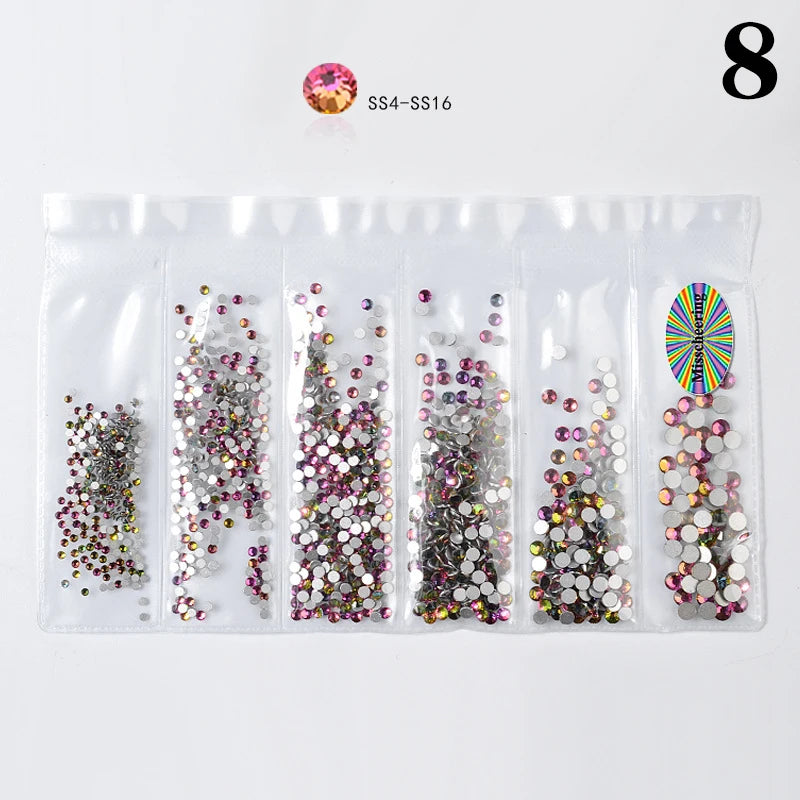 1Bag 6 Grid Dental Rhinestones Tooth Rhinestones Teeth Jewelry Dental Crystal Teeth Whitening Teeth Decoration