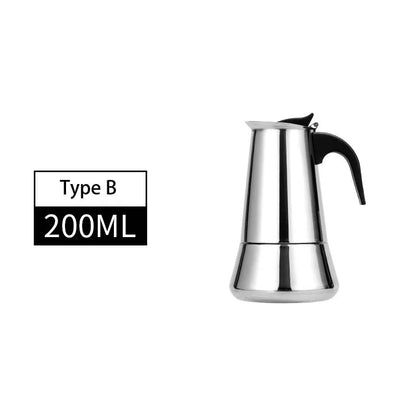 2025 Stainless Steel Moka Pot Portable Electric Coffee Maker European Design Home Coffee Brewing Equipment