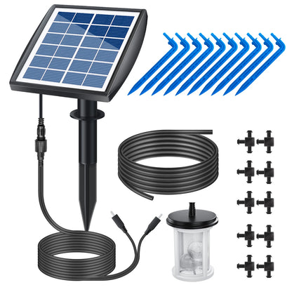 Solar Panel Powered Water Fountain Pool Pond Garden Water Sprinkler Sprayer with Water Pump &amp Heads Aquarium fountain