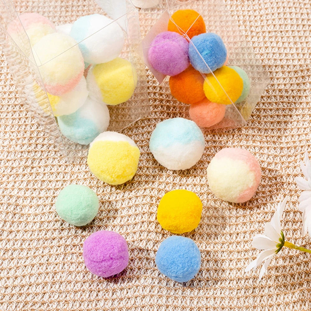 Interactive Wool Felt Ball Toys for Cats Kittens Funny Adorable Colorful Toy Soft Felted Fabric Balls Unique for Cat Dog Playing
